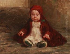 A Little Girl In A Red Coat by Julius Paulsen