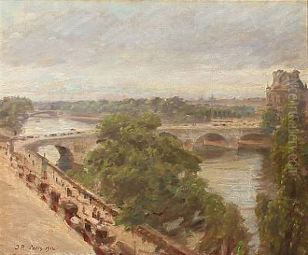 Summer Day At Pont Des Arts In Paris - view 1