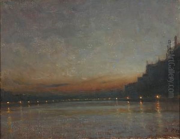 Scene From The Seine At Dust - view 1