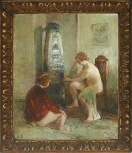 Interior With Two Naked Women By The Oven Interior With Two Naked Women By The Oven