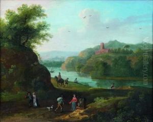 Pecheurs Au Bord D'une Riviere by Maximilian Blommaerdt