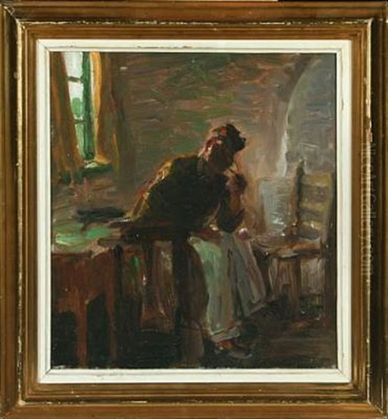 Interior With Smoking Man - view 1