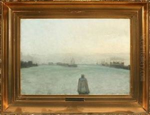 View Of Copenhagen On A Hazy Day by Julius Paulsen