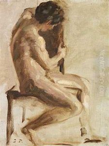 Studie Af En Mandlig Model by Julius Paulsen