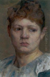 Kvindeportraet by Julius Paulsen