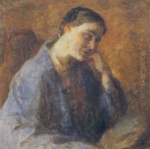 Kvindeportraet by Julius Paulsen