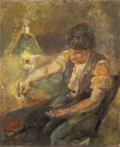 Interior Med Mand by Julius Paulsen