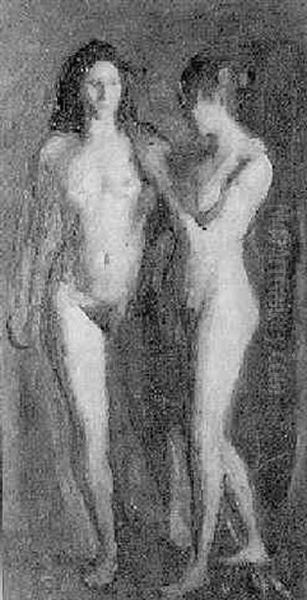 Two Standing Female Nudes - view 1