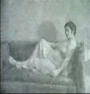 Model Der Ligger Pa Gron Sofa