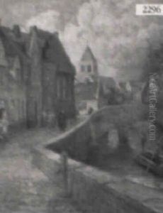 A Bruges Scene by Francis Petrus Paulus
