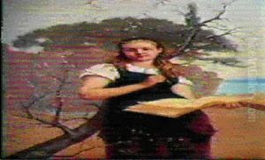 Jeune Fille Dessinant Dans Le Parc by Edouard Jerome Paupion