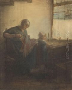 Mother And Child by Bernardus Johannes Blommers