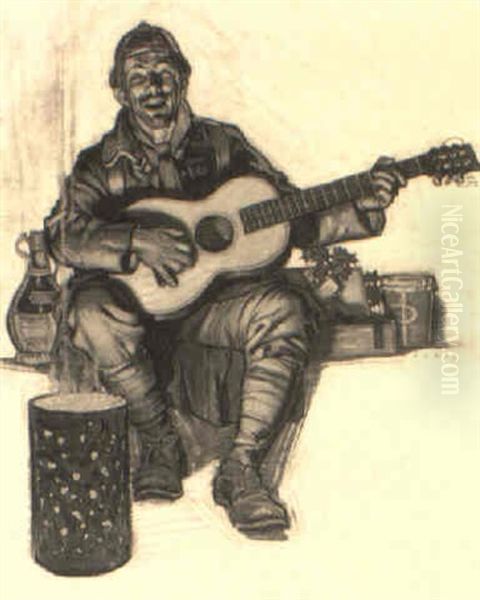 Soldier With A Package From Home - view 1
