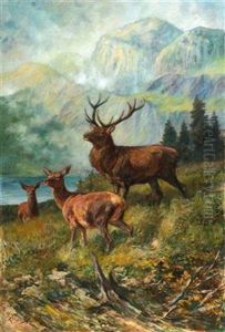 The Proud Stag by Franz Xaver von Pausinger