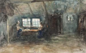 Interior Of A Farm by Bernardus Johannes Blommers