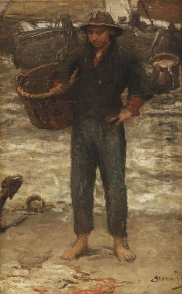 A Fisherman On The Beach - view 1