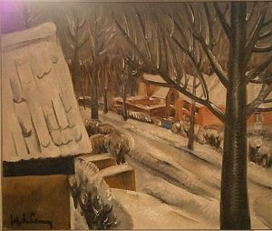 Dorp In De Winter by Jef De Pauw