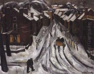 Rue A Drogenbos Enneigee En 1925 thumbnail