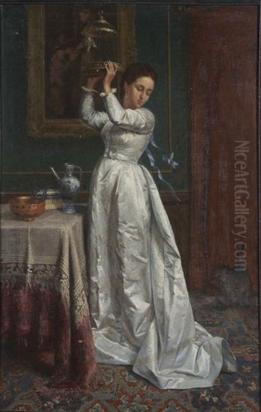 Jeune Fille A La Cage - view 1