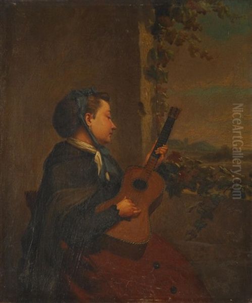 Jeune Femme A La Guitare - view 1