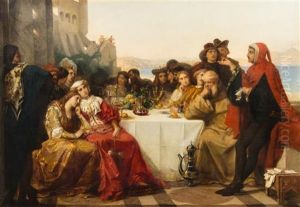 After The Banquet by Ferdinand Wilhelm Pauwels