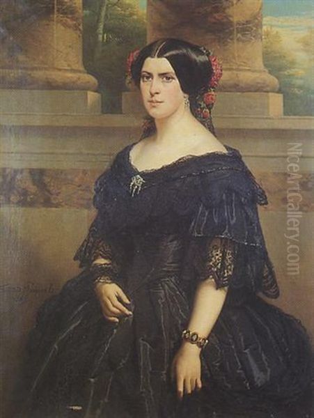 Portrait De Femme Sous Le Second Empire - view 1