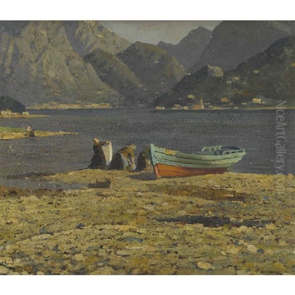 Wascherinnen Am Seeufer - view 1