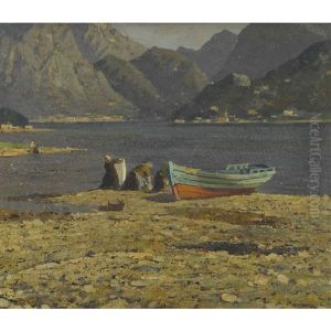 Wascherinnen Am Seeufer