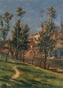 Trees Overlooking Fortress by Elie Anatole Pavil