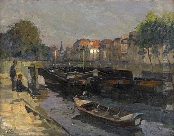 By The Canal Saint Martin In Paris - view 1
