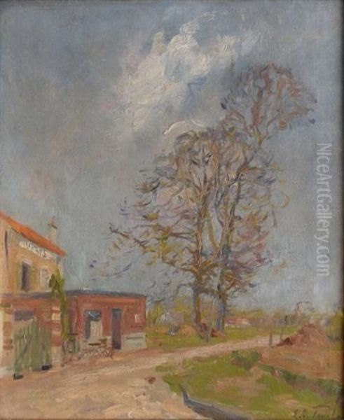 Grands Arbres Devant Un Cafe, - view 1