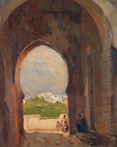 Sentier A La Casbah Des Oudaias by Elie Anatole Pavil