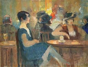 Women At The Coffee Shop by Elie Anatole Pavil