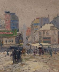 Rue En Hiver by Elie Anatole Pavil