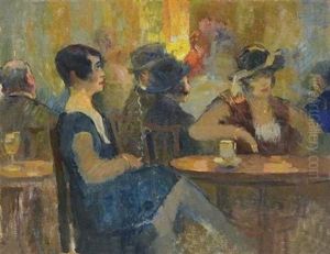 Women At The Coffee Shop by Elie Anatole Pavil