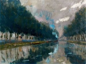 Paysage Au Canal by Elie Anatole Pavil