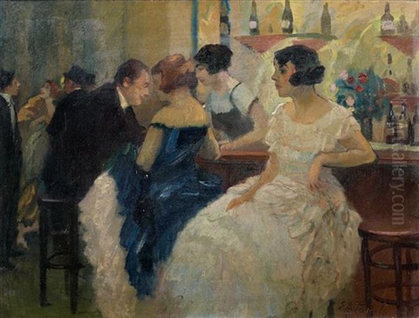 Jeune Fille Dans Un Bar - view 1