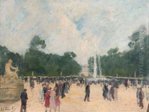Le Jardin Des Tuileries by Elie Anatole Pavil