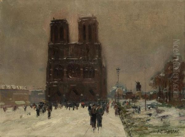 Paris, Notre-dame En Hiver - view 1