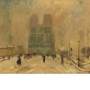 Notre Dame De Paris, Hiver by Elie Anatole Pavil