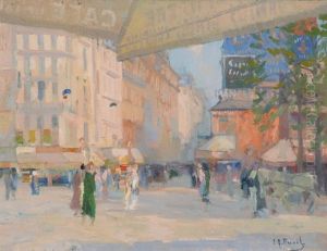 Pariser Strassenszene by Elie Anatole Pavil