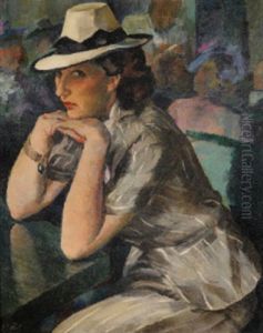 Femme Au Cafe by Elie Anatole Pavil