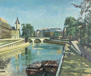 Paris, Le Quai Des Orfevres by Elie Anatole Pavil