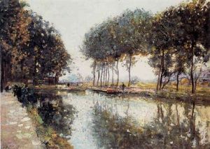 Bord De Canal Anime by Elie Anatole Pavil