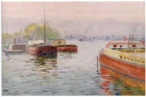 Tugboats by Elie Anatole Pavil