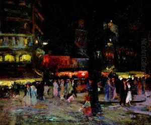 Animation La Nuit Sur Les Grands Boulevards by Elie Anatole Pavil