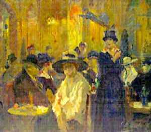 Figures In A Cabaret by Elie Anatole Pavil