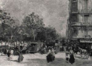 Sunny Parisian Street by Elie Anatole Pavil