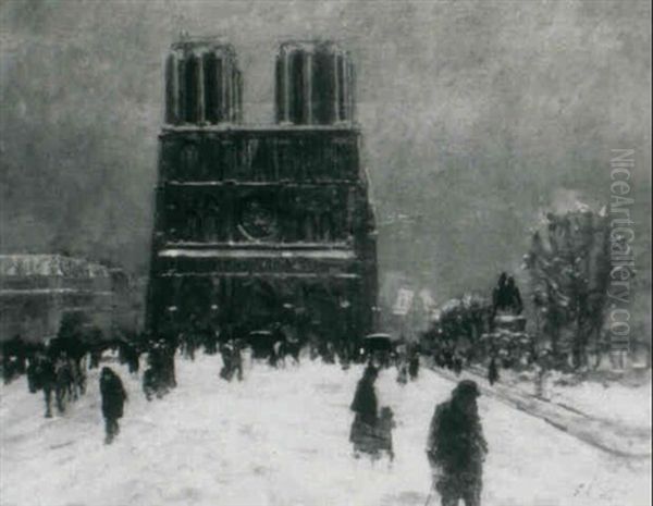 Notre Dame Sous La Neige - view 1