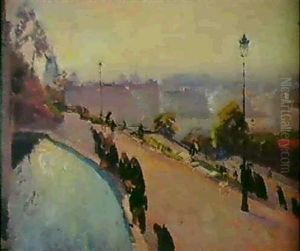 Le Bassin A Montmartre by Elie Anatole Pavil